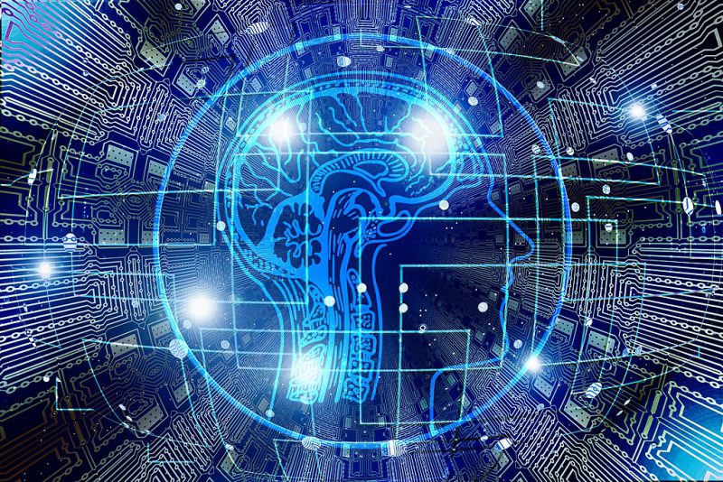 La imagen recrea un cerebro bajo el control de la inteligencia artificial.
