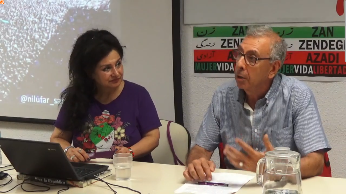 Nilufar Saberi y Waleed Saleh en la conferencia organizada por el CAUM y Europa Laica