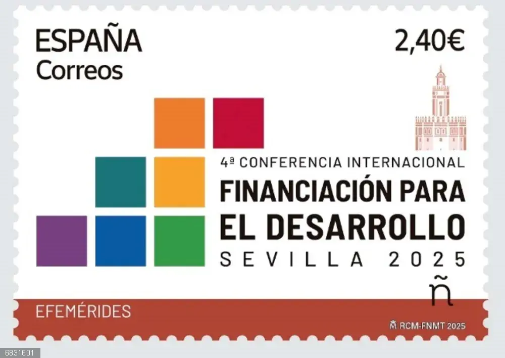 Sello de correos por la IV Conferencia Internacional sobre la Financiación para el Desarrollo.