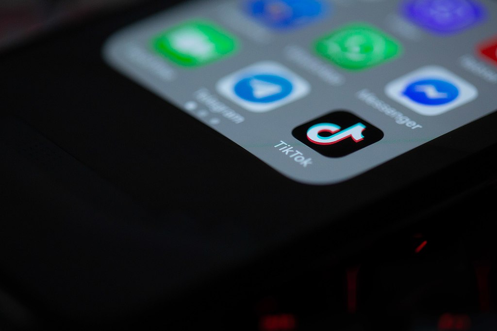 Icono de TikTok en un teléfono