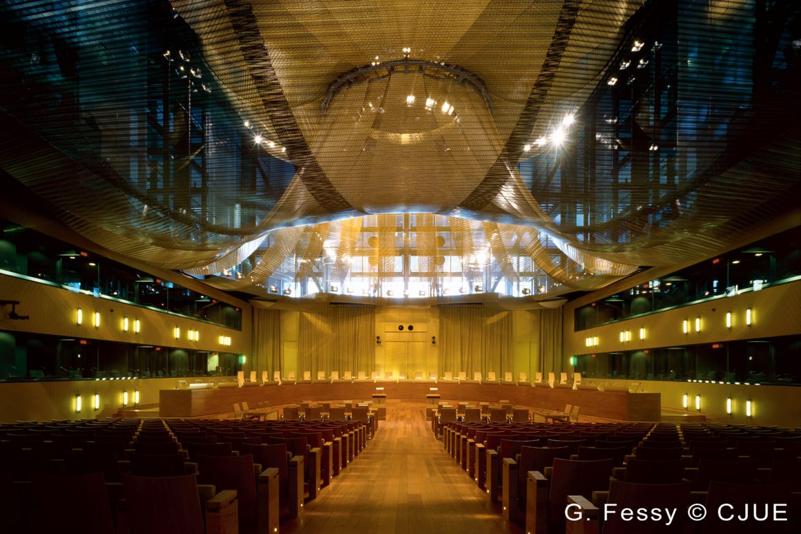La Gran Sala de Vistas del Tribunal de Justicia de la Unión Europea