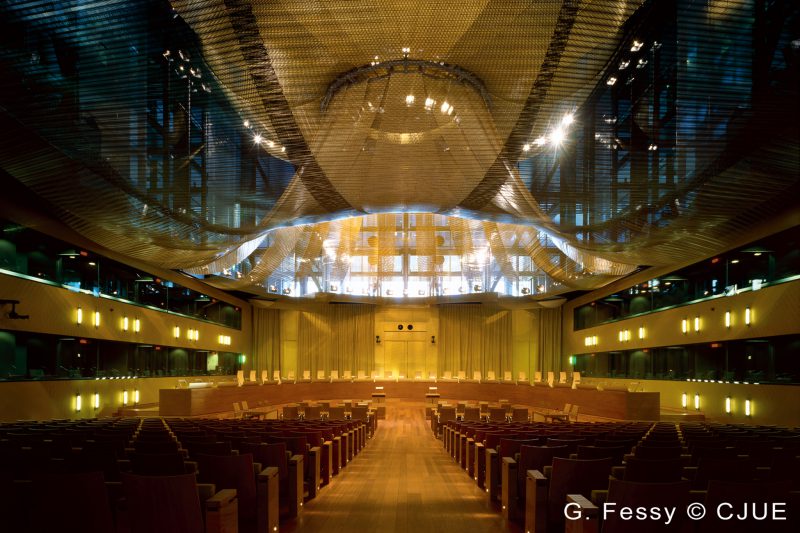 La Gran Sala de Vistas del Tribunal de Justicia de la Unión Europea