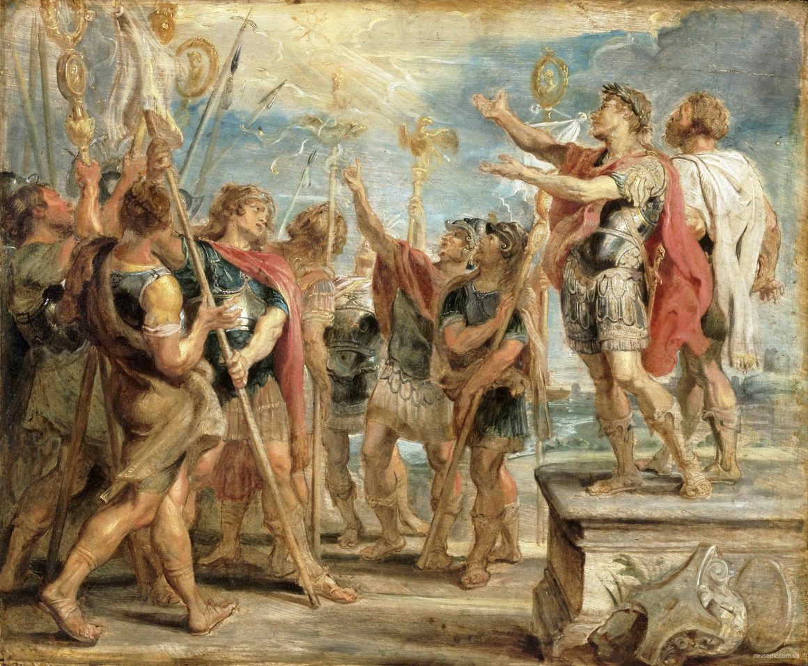 Representación pictórica de la conversión de Constantino Peter Paul Rubens (Public Domain)