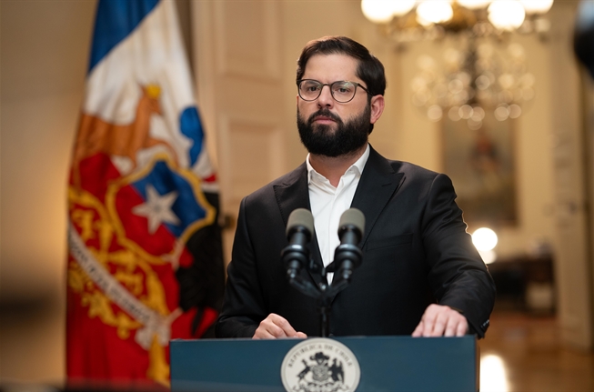 El presidente de Chile, Gabriel Boric Font