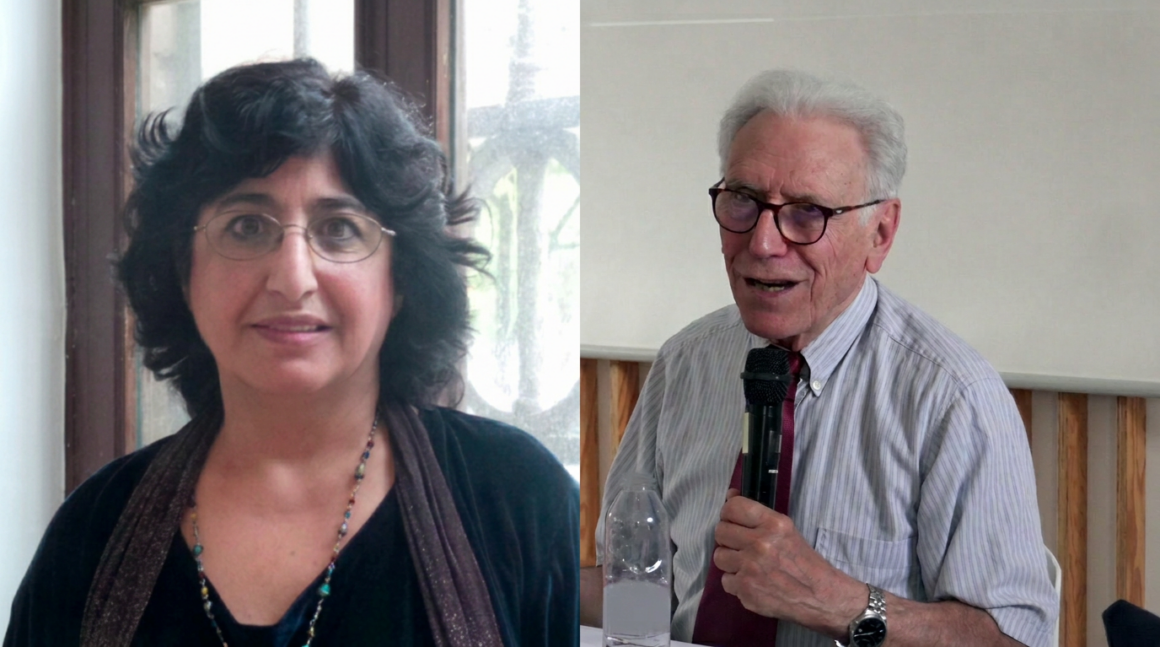 Nazanin Armanian y Henri Peña-Ruiz ante su nombramiento como socios de honor de Europa Laica